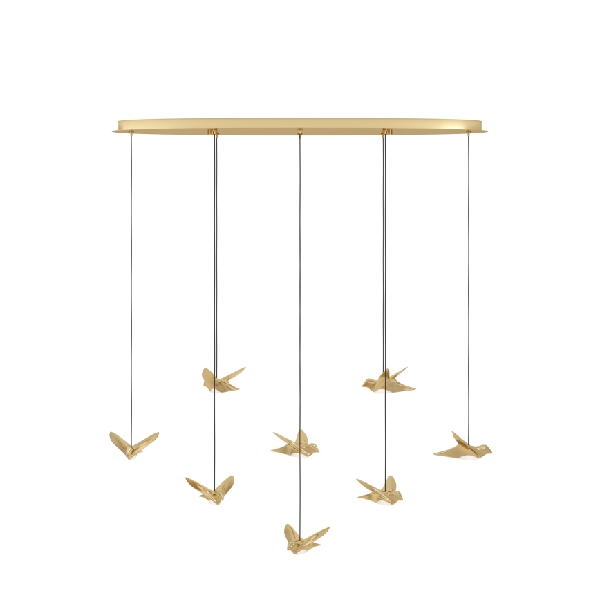 Eglo - Suspension filaire à intensité variable 8xLED/4,2W/230V 3000K doré
