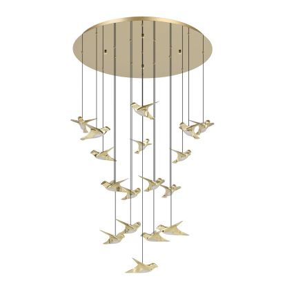 Eglo - Suspension filaire à intensité variable 17xLED/3W/230V 3000K doré