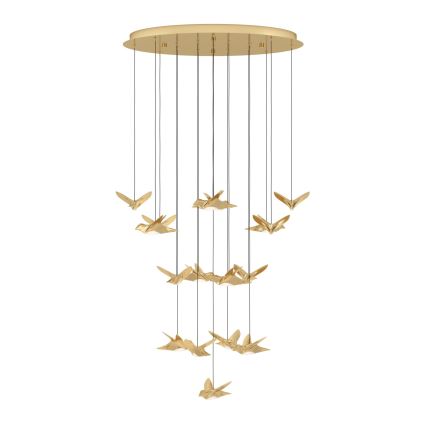 Eglo - Suspension filaire à intensité variable 17xLED/3W/230V 3000K doré