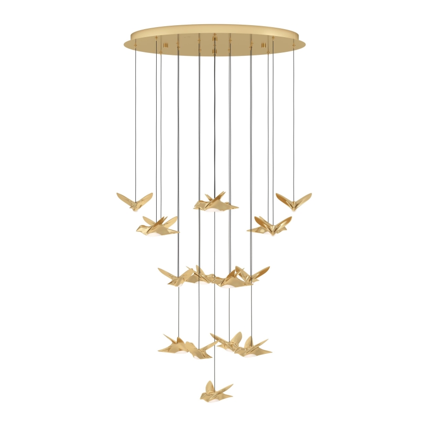 Eglo - Suspension filaire à intensité variable 17xLED/3W/230V 3000K doré