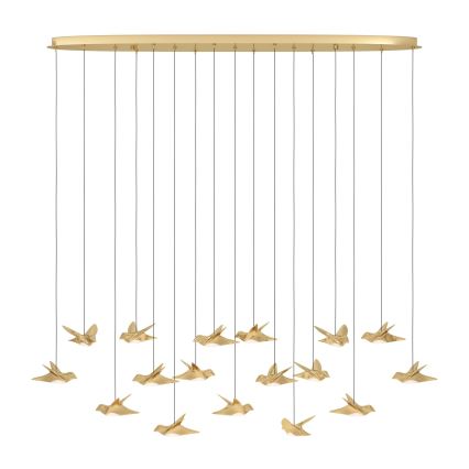 Eglo - Lampadario a sospensione con filo LED dimmerabile 17xLED/3W/230V 3000K oro