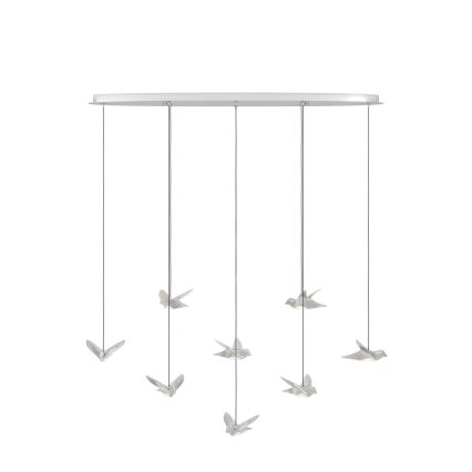 Eglo - Suspension filaire à intensité variable 8xLED/4,2W/230V 3000K chrome brillant