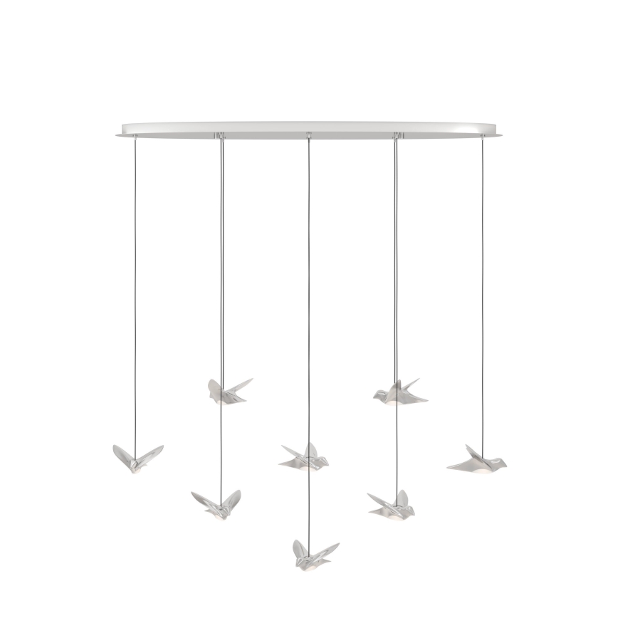Eglo - Suspension filaire à intensité variable 8xLED/4,2W/230V 3000K chrome brillant