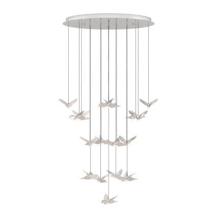 Eglo - Lampadario a sospensione con filo LED dimmerabile 17xLED/3W/230V 3000K cromo lucido