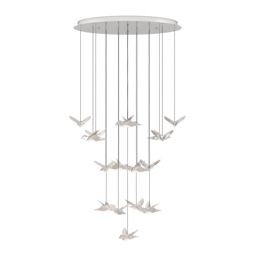 Eglo - Lampadario a sospensione con filo LED dimmerabile 17xLED/3W/230V 3000K cromo lucido
