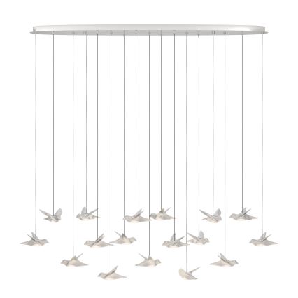 Eglo - Lampadario a sospensione con filo LED dimmerabile 17xLED/3W/230V 3000K cromo lucido