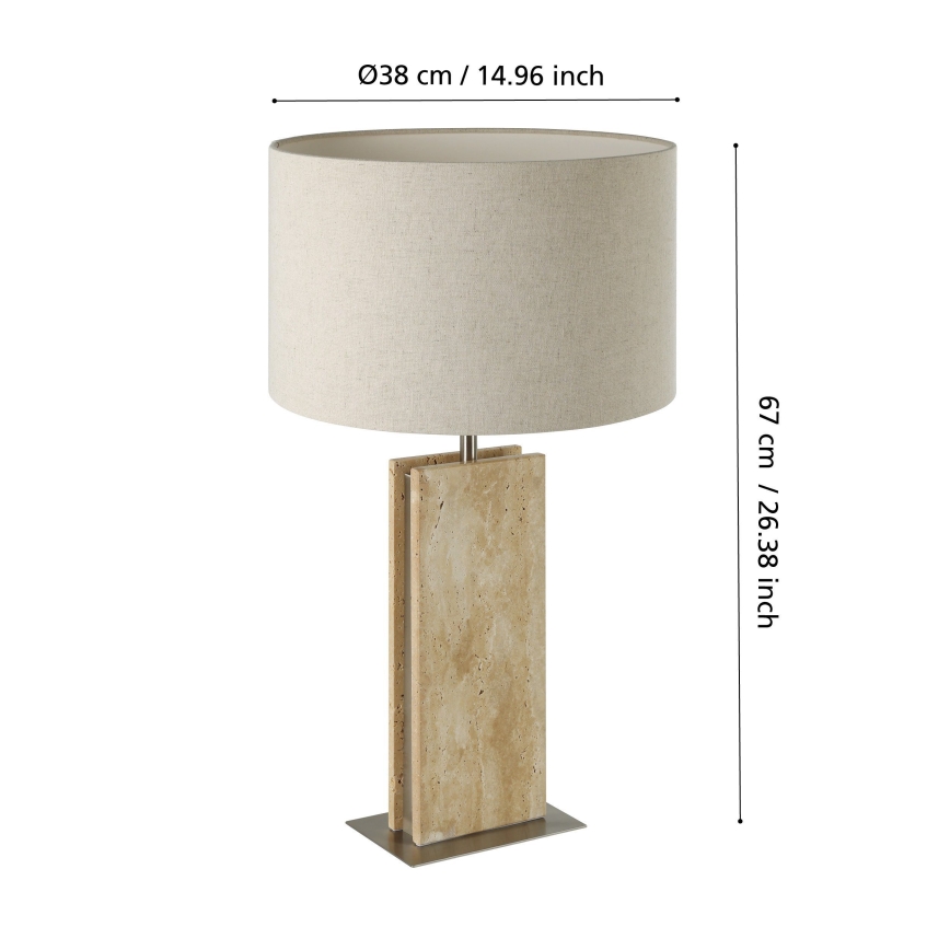 Eglo - Tischleuchte 1xE27/40W/230V beige