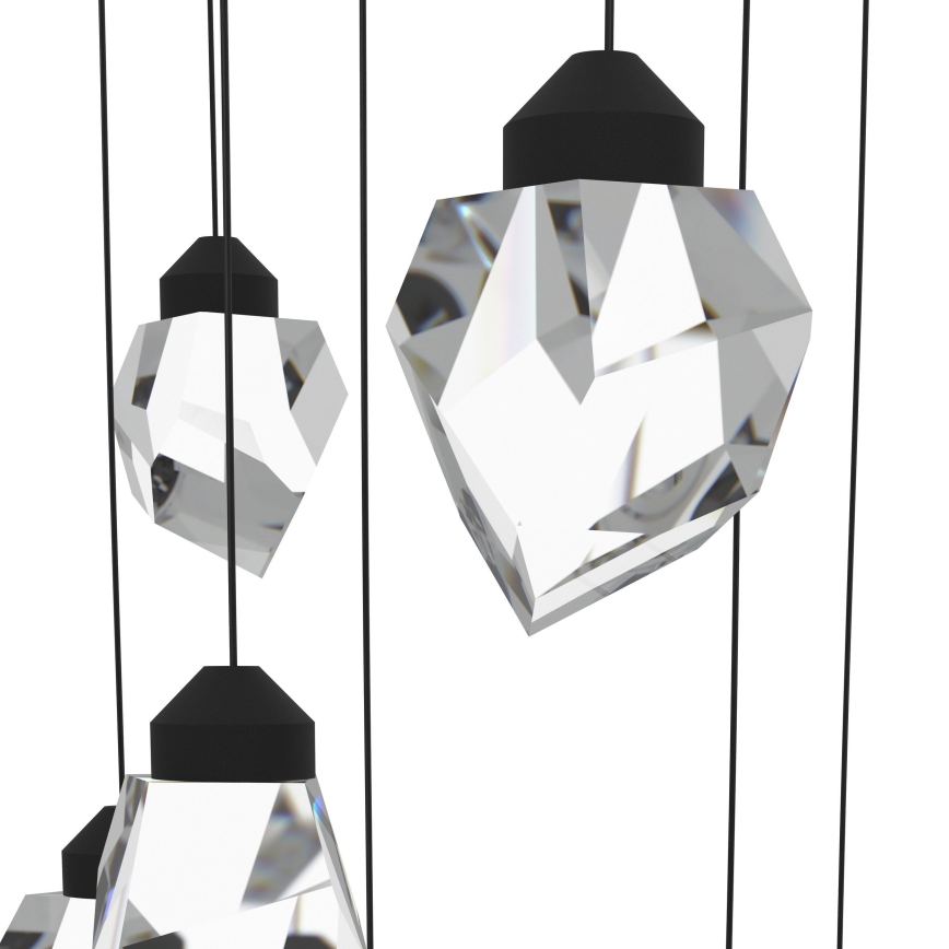 Eglo - Lampadario a sospensione con filo LED dimmerabile 10xLED/3W/230V 3000K nero/limpido