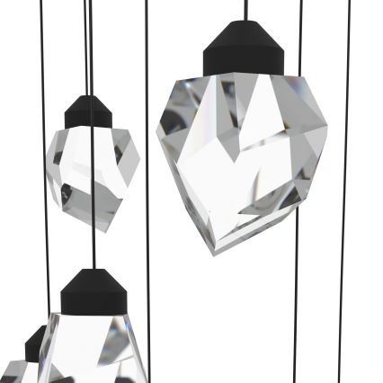 Eglo - Lampadario a sospensione con filo LED dimmerabile 14xLED/3W/230V 3000K nero/limpido