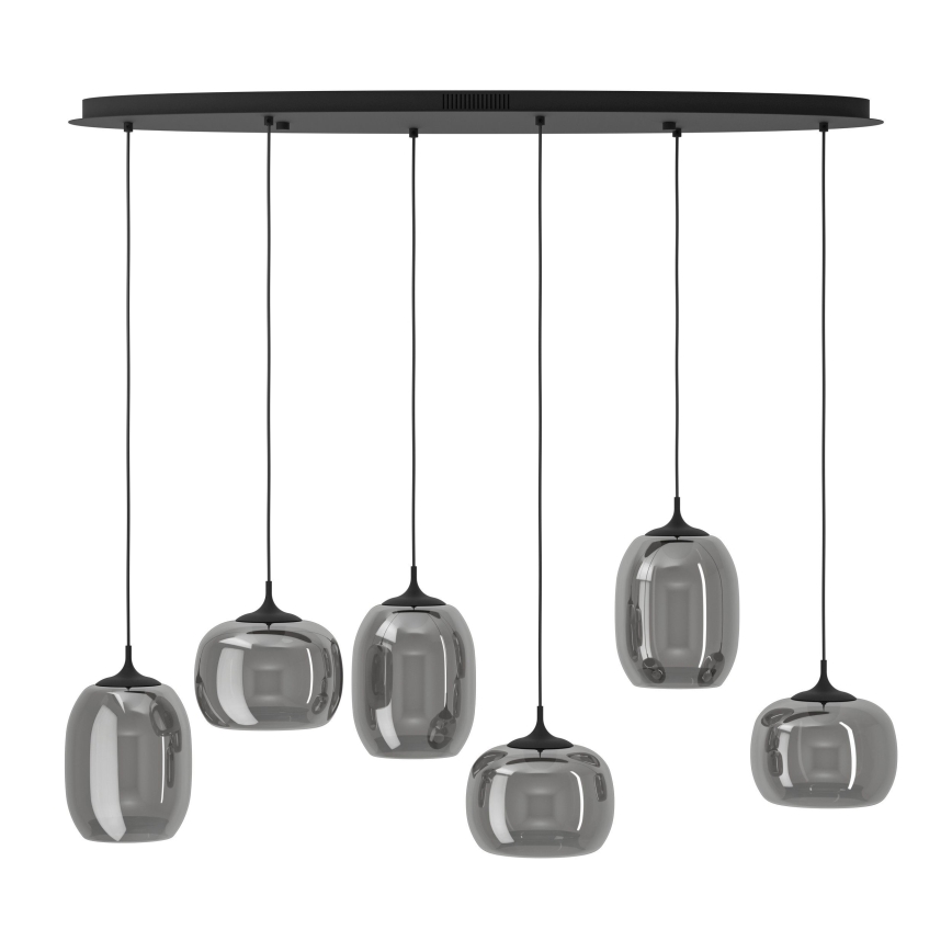 Eglo - Lampadario a sospensione con filo LED dimmerabile 6xLED/3,7W/230V 2700-6500K fumé + telecomando