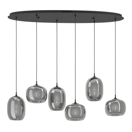 Eglo - Suspension filaire à intensité variable 6xLED/3,7W/230V 2700-6500K fumé + Télécommande