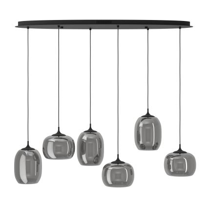 Eglo - Suspension filaire à intensité variable 6xLED/3,7W/230V 2700-6500K fumé + Télécommande