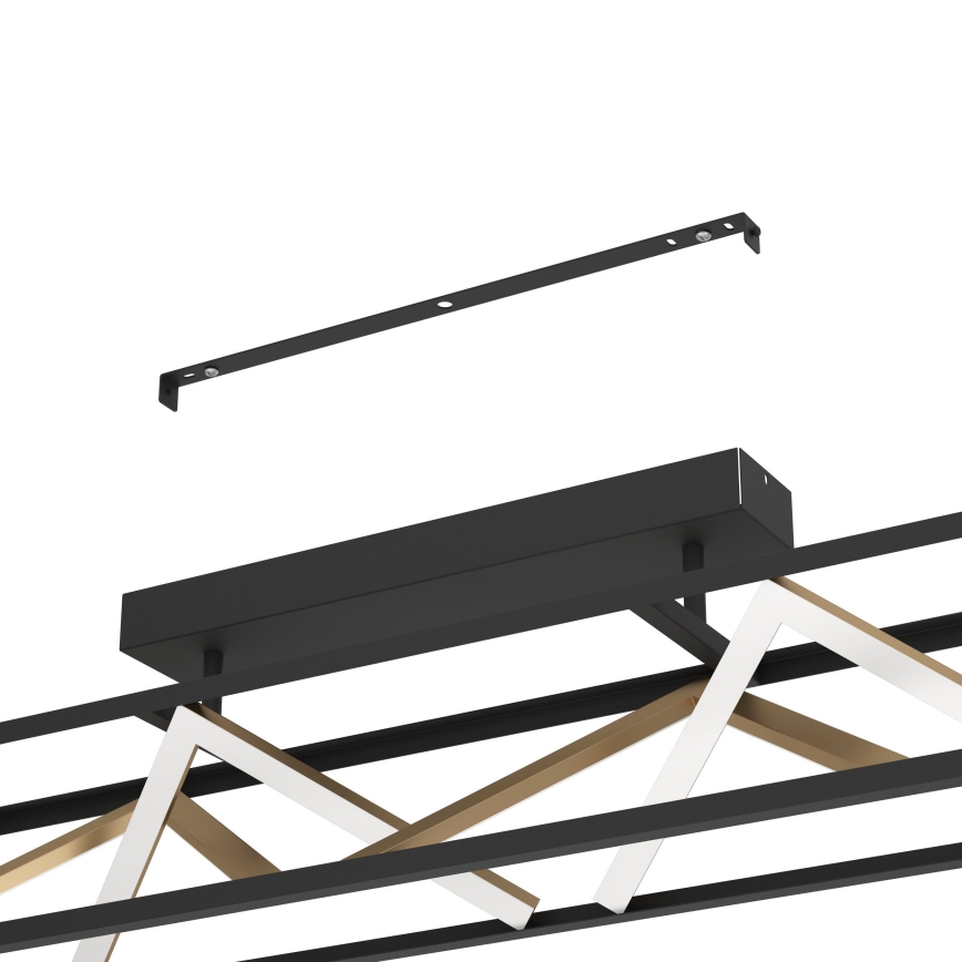 Eglo - Lampadario a plafone LED dimmerabile LED/45W/230V 2700-6500K nero/oro + telecomando