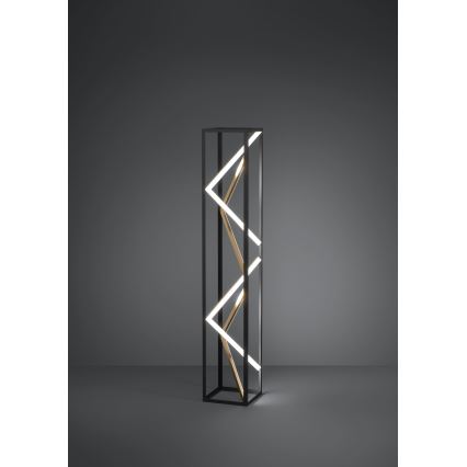 Eglo - Lampadaire à intensité variable LED/23W/230V 2700-6500K noir/doré + Télécommande