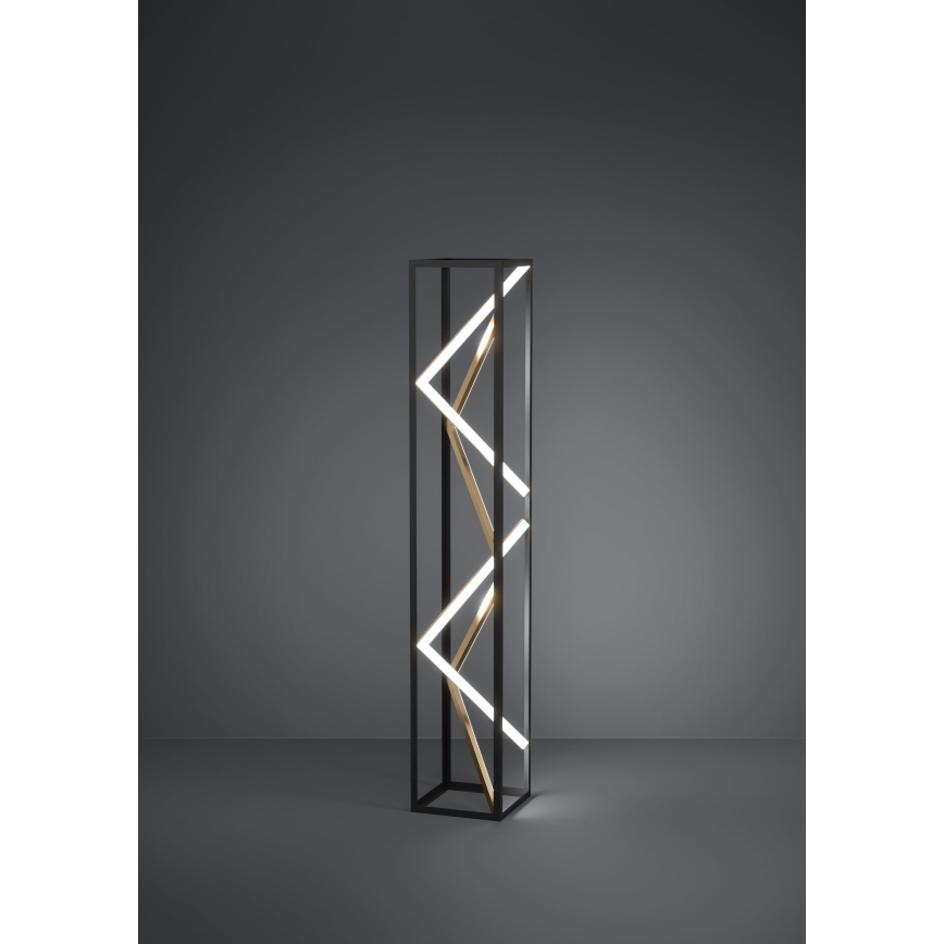 Eglo - Lampadaire à intensité variable LED/23W/230V 2700-6500K noir/doré + Télécommande