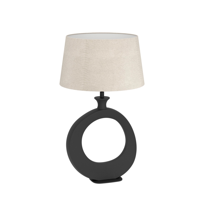 Eglo - Lampada da tavolo 1xE27/60W/230V 52,5 cm nero/color crema