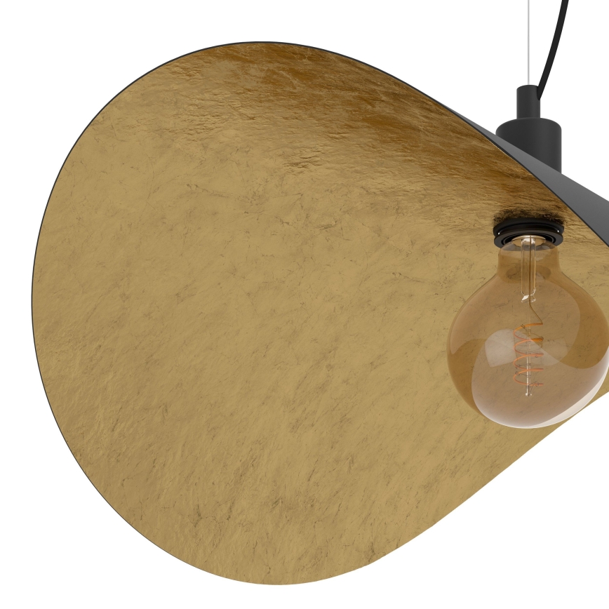 Eglo - Suspension filaire 1xE27/40W/230V 80 cm noir/doré
