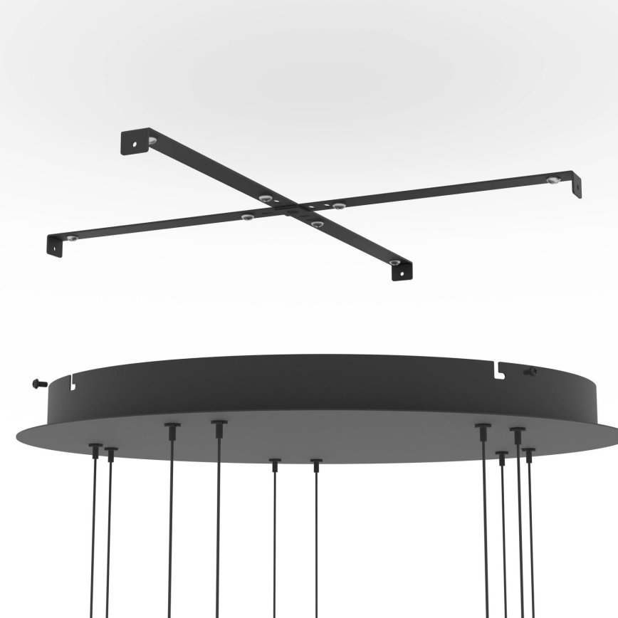 Eglo - Lampadario dimmerabile a sospensione su cavo 5xLED/5,8W/230V nero/fumé
