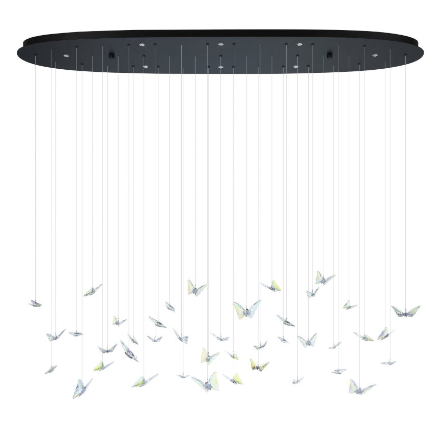 Eglo - Lampadario LED dimmerabile sospeso su cavo 8xLED/4,2W/230V nero/trasparente
