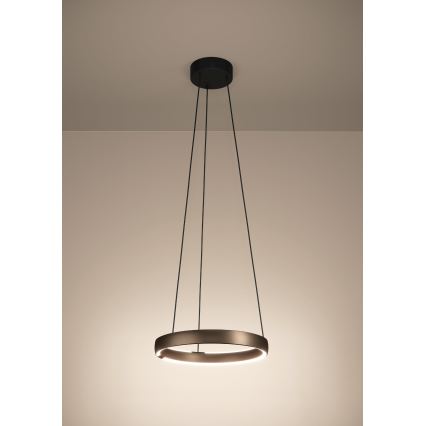 Eglo Stars of Light - Suspension LED dimmable sur câble avec détecteur de mouvement, 2x LED 25 W, 230 V, 2200–6500 K, Ø 80 cm, marron