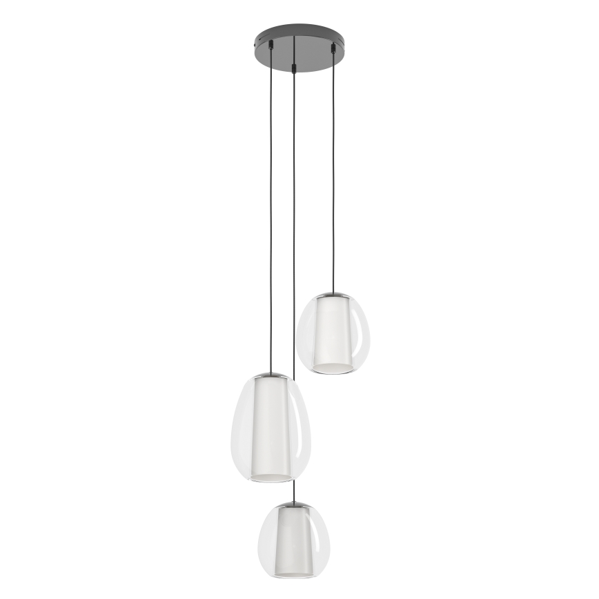 Eglo - Lampadario sospeso LED dimmerabile a cavo LED/7W/230V + 2xLED/5,5W + 3xLED/1,6W cromo lucido