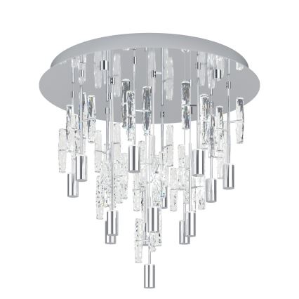 Eglo - Plafoniera LED da soffitto 15xLED/2,6W/230V 2200/3000/4000K Ø 50 cm cromo lucido