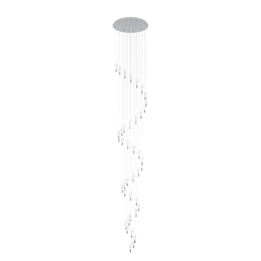 Eglo - Lampadario LED a sospensione con cavo 40xLED/2,1W/230V 2200/3000/4000K cromo lucido