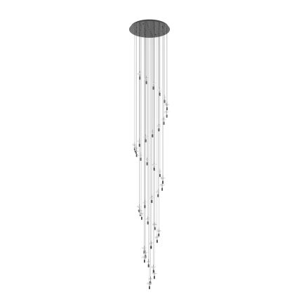 Eglo - Suspension LED sur câble 40xLED/2,1W/230V 2200/3000/4000K chrome brillant