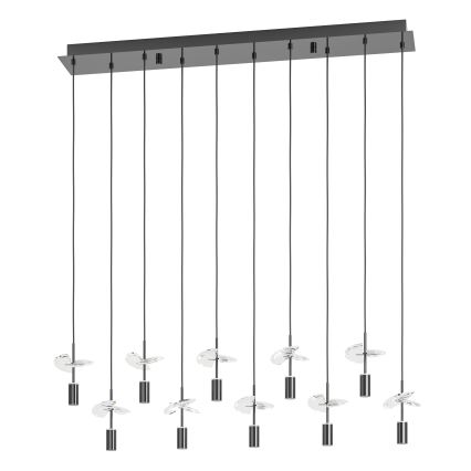 Eglo - Lampadario LED a sospensione con cavo 10xLED/2,6W/230V 2200/3000/4000K cromo lucido