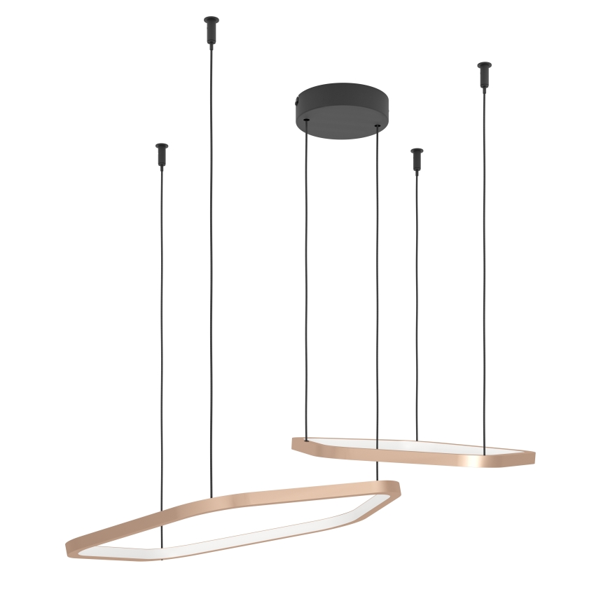 Eglo - Lampadario LED dimmerabile a sospensione su cavo LED/30W/230V oro + telecomando