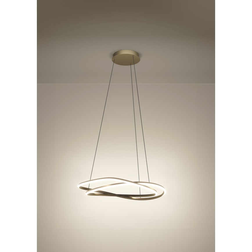 Eglo - LED dimmbare Pendelleuchte an Kabel LED/60W/230V 2200-6500K goldfarben + Fernbedienung