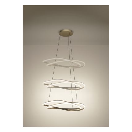 Eglo - Suspension LED dimmable sur câble LED/60W/230V 2200-6500K dorée + télécommande
