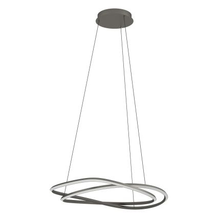 Eglo - Dimmbare LED-Hängeleuchte mit Seilabhängung LED/60W/230V 2200-6500K grau + Fernbedienung