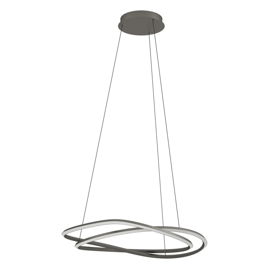 Eglo - Dimmbare LED-Hängeleuchte mit Seilabhängung LED/60W/230V 2200-6500K grau + Fernbedienung
