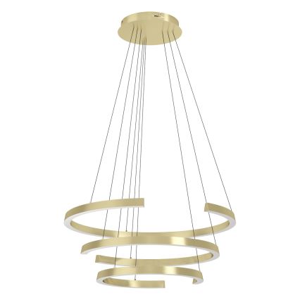 Eglo - Dimmbare LED-Pendelleuchte mit Seilabhängung LED/50W/230V 2200-6500K goldfarben + Fernbedienung
