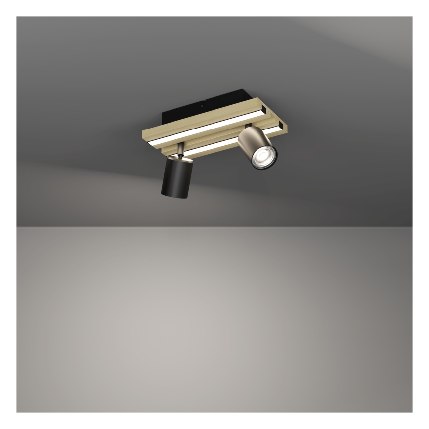 Eglo - Spot LED 2xLED/2,2W/230V + 2xLED/1,2W + 2xLED/2W beige/noir