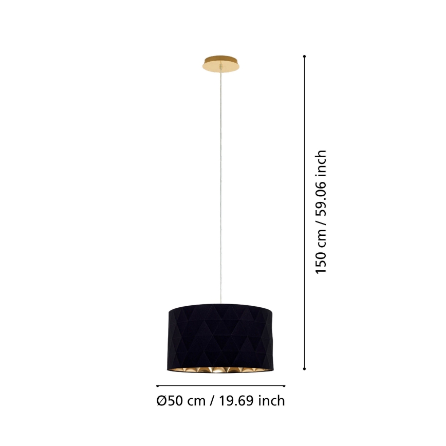 Eglo 39224 - Lampada a sospensione con cavo DOLORITA, 3xE27/60W/230V