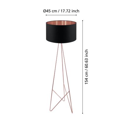 Eglo - Lampada da terra 1xE27/60W/230V