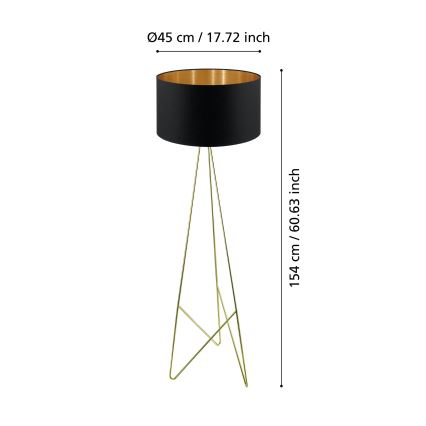 Eglo - Lampada da terra 1xE27/60W/230V