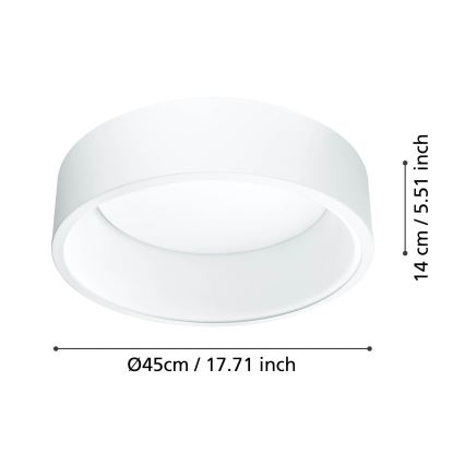 Eglo - Plafoniera LED dimmerabile 1 LED/25,5W/230V