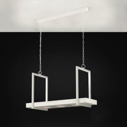 Eglo 39301 - LED RGBW dimmbarer Kronleuchter an Kette mit Ablage CALAMONA 3xLED/6W/230V + Fernbedienung