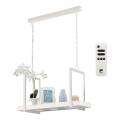 Eglo 39301 - LED RGBW dimmbarer Kronleuchter an Kette mit Ablage CALAMONA 3xLED/6W/230V + Fernbedienung