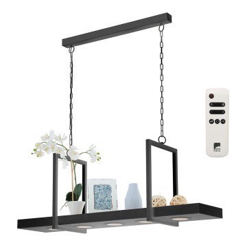 Eglo 39348 - LED RGBW dimmbarer Kronleuchter an Kette mit Ablage CALAMONA 5xLED/6W/230V + Fernbedienung