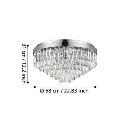 Eglo - Plafoniera  11xE14/40W/230V cromo luminoso