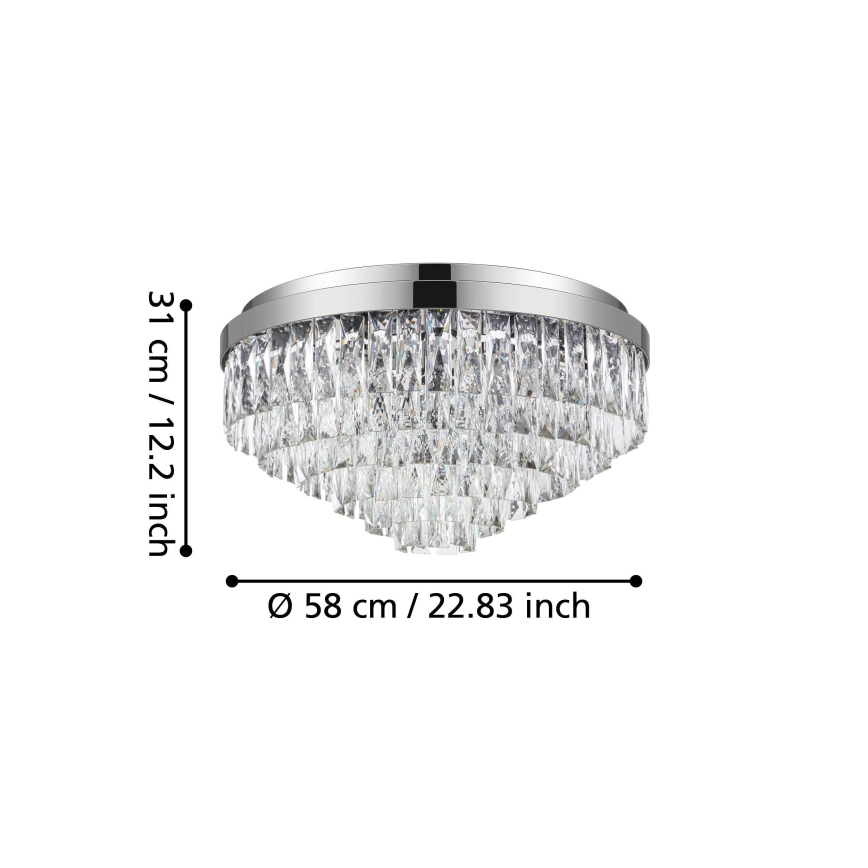 Eglo - Plafoniera  11xE14/40W/230V cromo luminoso