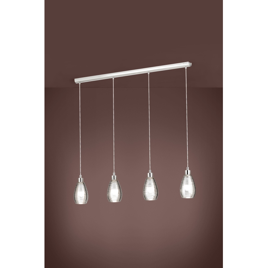 Eglo - Lampadario a sospensione con filo 4xE27/60W/230V
