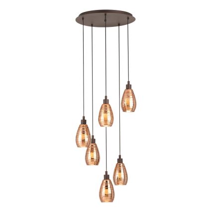 Eglo - Lampadario a sospensione con filo 6xE27/60W/230V