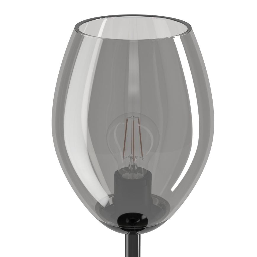 Eglo - Lampada da tavolo 1xE27/60W/230V nero/fumé