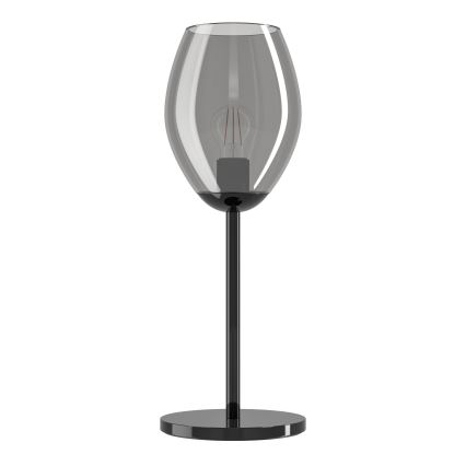 Eglo - Tischlampe 1xE27/60W/230V schwarz/rauchfarben