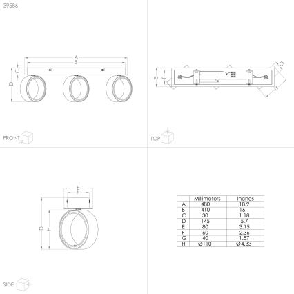 Eglo - Faretto LED 3xLED/4,6W/230V 3000K